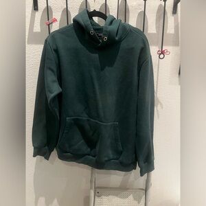 Forever 21 men green hoodie with front pocket large sweatshirt